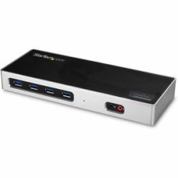 StarTech.com Usb-c & Usb-a Dock, Dual Monitor 4K 60Hz Dock DisplayPort/HDMI, Hybrid USB 3.0 Laptop Docking Station, 6x Usb-a, Mac/Windows - Universal Hybrid USB 3.0 Docking Station For Usb-c/usb-a Laptops With Usb-a And Usb-c Host Cables - Dual 4K 60Hz M