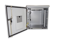 4Cabling 18RU 600mm Wide X 600mm Deep Grey Outdoor Wall Mount Ventilated Cabinet | IP45 002.015.1866.V