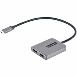 StarTech.com Usb-c To Dual Hdmi Adapter, USB Type-C Multi-Monitor Mst Hub, Dual 4K 60Hz Hdmi Laptop Display Extender / Splitter, Windows - Usb-c To Dual Hdmi Mst Hub For 2x 4K 60Hz Displays; Discrete GPUs/12th Gen And Up Intel Processors With DP 1.4 And
