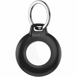 Belkin Bag, AirTag, Key Asset Tracking Tag Holder - 50.8 Mm X 43.2 Mm X - Plastic - 1 - Black, Transparent - Key Ring MSC013BTBK
