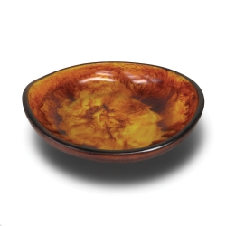 Urban Attitude Jade Medium Bowl Height 8cm Highest, 5cm Lowest, Width 27cm, Length 28cm - Burnt Amber UT260504-BA