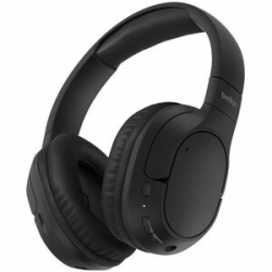 Belkin SoundForm Surround Wired/Wireless On-ear, Over-the-head, Over-the-ear Stereo Headset - Black - Binaural - Ear-cup - 1000 Cm - Bluetooth - 121.9 Cm Cable - Noise Canceling - Mini-phone (3.5mm) AUD009FQBK