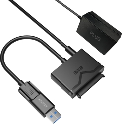 Benfei 221BK USB 3.0 To Sata Iii Hard Drive Adapter For 2.5/3.5-inch Hdd/SSD With 12V/2A Power Adapter, Support Uasp ELEBEN221BK