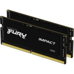 Kingston Fury Impact RAM Module For Gaming Notebook - 64 Gb (2 X 32GB) - DDR5-4800/Pc5-38400 DDR5 Sdram - 4800 MHz Dual-rank Memory - CL38 - 1.10 V - Unbuffered - 262-pin - Sodimm KF548S38IBK2-64