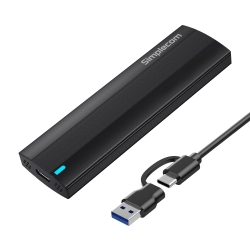 Simplecom SE517 NVMe / Sata Dual Protocol M.2 SSD Tool-Free USB-C Enclosure USB 3.2 Gen 2 10Gbps SE517