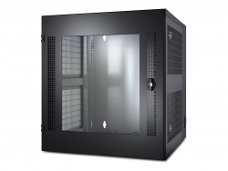 APC (AR100) Wx Netshelter 13U, Wallmount Enclosure, Glass Door, Black AR100