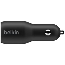 Belkin BoostCharge 36 W Auto Adapter - For Smartphone, USB Type C Device - 12 V Dc Input - 5 V Dc Output CCB002BTBK