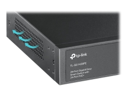 Tp-Link 28-Port Easy Smart Gigabit Switch, POE+(24), SFP(2), 250W, Metal Case, 5YR TL-SG1428PE