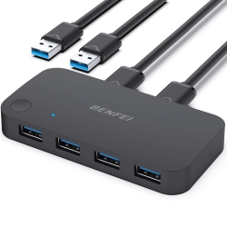 Benfei 4-port USB 3.0 Switch ELEBEN354BK