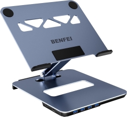Benfei 380GY Laptop Stand With USB C 6 In1 4K@60Hz Hdmi, 4 X USB3.0, 100W Pd Docking Station ELEBEN380GY