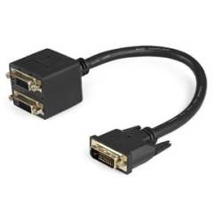 StarTech.com 1 Ft Dvi-D To 2x Dvi-D Digital Video Splitter Cable - M/F - Connect Two Dvi-D Displays Simultaneously To A Single Dvi-D Video Source - Dvi Splitter Cable - Dvi-d Splitter - Dvi Y Cable DVISPL1DD