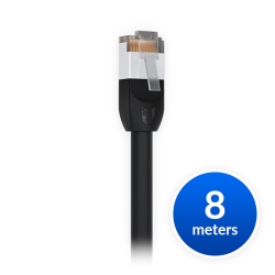 Ubiquiti UniFi Patch Cable Outdoor 8M Black, Single Unit All-weather, RJ45 Ethernet Cable, Category 5e, Weatherproof UACC-Cable-Patch-Outdoor-8M-BK