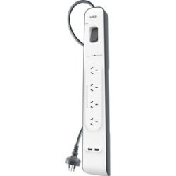 4 Outlet With 2M Cord With 2 USB Ports BSV401AU2M