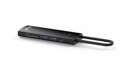 Aluminium 9-in-1 USB-C Hub With 100W Pd - 1x HDMI, 2x USB-A, 2x USB-C, 1x Gigabut RJ45, 1x Sd Card Reader, 1x MicroSD Card Reader VL-UCH3CLR-S