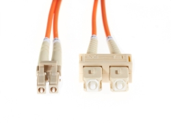 20m Lc-Sc OM1 Multimode Fibre Optic Cable | Orange FL.OM1LCSC20M