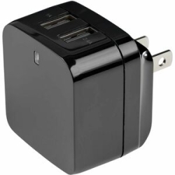 Dual Port USB Wall Charger 17W 3.4A USB2PACBK