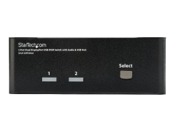 Startech 2 Port Dual Displayport Kvm Switch, USB, Audio, Hotkey, No Cable, 3YR SV231DPDDUA