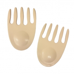 Urban Attitude Shelly Salad Hands Servers Length 14cm, Width 9.3cm - Stone Ivory UT260510-SI