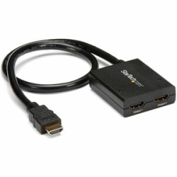 StarTech.com Hdmi Splitter 1 In 2 Out - 4k 30Hz - 2 Port - Supports 3D Video - Powered Hdmi Splitter - Hdmi Audio Splitter - Displays The Same Image With Sound On 2 Screens - Splits An Hdmi Video Signal Up To Dual Hd / 4K 30Hz & 7.1 Ch Audio - Backward C