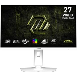Msi Mag 274QRFW X32 27-Inch Wqhd Gaming Monitor 2560x1440 Rapid Ips 320Hz 0.5ms Hdr 400 G-Sync Compatible Eye Care Hdmi 2.1b DP 1.4a Tilt Adjustable Pivot Vesa Mount White MAG 274QRFW X32