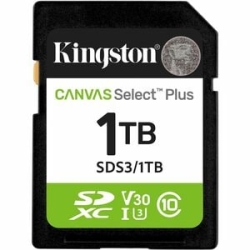 Kingston Canvas Select Plus 1 TB Class 10/Uhs-I (U3) V10 Sdxc - 1 - 150 MB/s Read SDS3/1TB