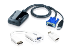 Aten Laptop USB Kvm Console Crash Cart Adapter It Kit CV211CP-AT