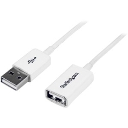 1m White USB 2.0 Extension Cable - M/F USBEXTPAA1MW