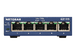 Netgear (GS105AU) 5-Port Unmanaged Switch, GbE(5), Life Wty GS105AU