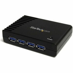 4 Port Black Superspeed USB 3.0 Hub ST4300USB3