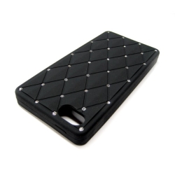 Silicone Case With Diamond Decoration For Iphone 5 Black MOBACC5911SILD5