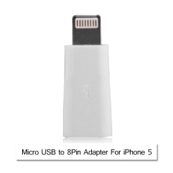 Micro USB To 8pin Adapter For IPhone 5S/5C/5/iPad Air/iPad Mini/iPod Nano7/Touch 5 MOBVMXMICROUT8PIN