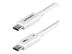 Startech 1.5FT (50CM) Thunderbolt 5 Cable, 80GBPS, Certified - White, Ltw TBLT5MM50CM240WWH