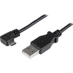 StarTech.com 2m 6 Ft Right Angle Micro-USB Charge And Sync Cable M/M - USB 2.0 A To Micro USB - 24 Awg - Charge Power-hungry Mobile Devices With This 24AWG Micro-USB Cable - 2m Right Angle Micro USB Cable M/M - 6 Ft Angled Micro USB Cable - USB Charging