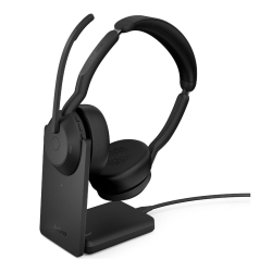Jabra Evolve2 55, USB A, Stand, Ms Teams, Stand Active Noise Cancellation. Link 380 Bluetooth® Adapter ,30m Wireless Range, 18 Hours Battery Life 25599-999-989