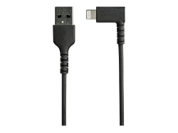 Startech 2M USB-A To Lightning Charge/Sync Cable, Right Angled, Durable, MFi, Black, 2 RUSBLTMM2MBR