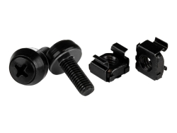 Startech.Com 50-Pack M6 12MM Screws, Square Hole Cage Nuts And Installation Tool, Hardware CABSCREWM6B