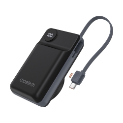 Choetech B696-Bk 20000mAh 22.5W Usb-a + Usb-c X 2 + MagLeap Wireless Charge Power Bank Black ELECHOB696BK