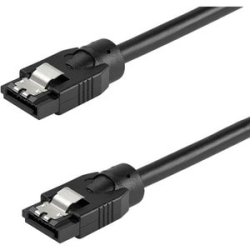 StarTech.com 0.6 M Round Sata Cable - Latching Connectors - 6Gbs Sata Cord - Sata Hard Drive Power Cable - Lifetime Warranty (SATRD60CM) - 0.6 M Round Sata Cable With Straight Latching Connections - Supports Data Transfer Rates Of Up To 6Gbs With Sata 3.