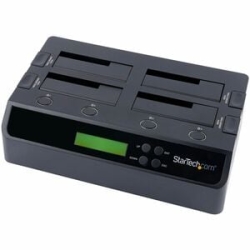 StarTech.com 4-Bay Hard Drive Duplicator And Eraser, Standalone Hdd/SSD Cloner And Disk Eraser, USB 3.0 / Esata To Sata Docking Station - 4-Bay Hard Drive Duplicator And Eraser Dock; 2.5/3.5" Sata; 4.2 GB/min Sector-by-Sector Copy; Quick Erase & Secure E