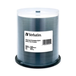 Verbatim 95254 Cd Recordable Media - Cd-R - 52x - 700 Mb - 100 - White - Printable - Thermal Print Technology 95254
