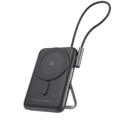 Choetech B735-Bk 10000mAh 20W MagLeap Wireless Power Bank Black With Phone Holder And Build-in Cable ELECHOB735BK