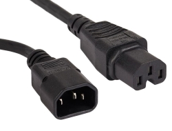 3M Iec C14 To C15 High Temperature Extension Cable | Black 011.180.1102