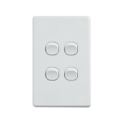 4C | Classic 4 Gang Switch 250V 16AX | Vertical 040.000.0298