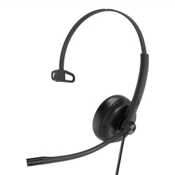 Yealink UH34SE Teams Certified Wideband Noise Cancelling Headset, USB And 3.5mm Jack, Controller With Teams Button, Mono, Ultra Lightweight Design UH34-SE-M-MS