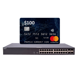 Ruckus 24-Prt Poe+ 370W 4X10G Sfp + $100 Mastercard ICX8100-24P-X-MC100