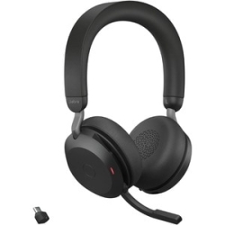 Jabra Evolve2 75 Wireless On-Ear Headset - USB-C - Unified Communication Optimised - With Charging Stand 27599-989-889