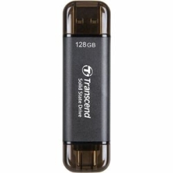 Transcend ESD310 128 Gb Portable Solid State Drive - External - Black - Dashcam, Desktop Pc, Notebook, Tablet, Smartphone, Gaming Console Device Supported - USB Type A, USB Type C - 1050 MB/s Maximum Read Transfer Rate TS128GESD310C