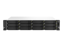 Qnap 12-Bay 3.5"(0/12), Celer On Qc 2.0GHz, 8GB, 2.5GbE(2),PCIe, 2U, Rpsu, 3YR Wty TS-1264U-RP-8G