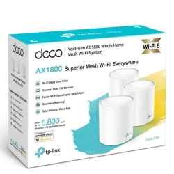 TP-Link Deco X20(3-pack) AX1800 Whole Home Mesh Wi-Fi System, Up To 530 Sqm Coverage, WIFI6,1201Mbps @ 5Ghz, 574Mbps @ 2.4 GHz Ofdma, Mu-Mimo (WIFI6) Deco X20(3-pack)