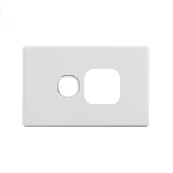 4C | Elegant Single Power Point Cover Plate- White 040.0.0116